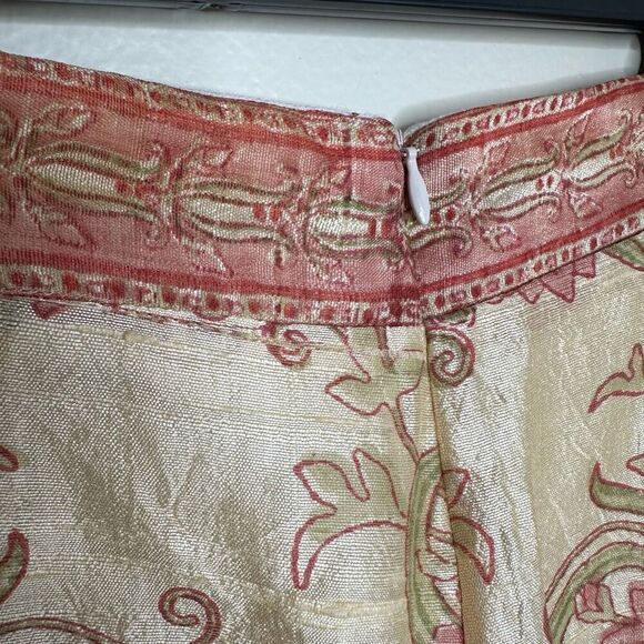 NWT Savannah Morrow Ahimsa Pants in Orla Printed Silk Dupioni Flared size Medium - Picture 5 of 14